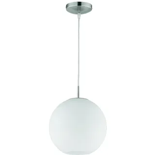 Trio Runde Pendelleuchte 1-flg. Ø30 cm Glas opal weiß, nickel matt
