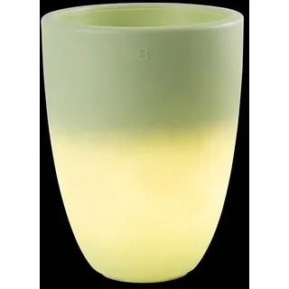 Beleuchteter Pflanztopf Shining Curvy Pot M (Mint) - Grün