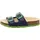 Fussbettpantoffel Blau/Grün 33