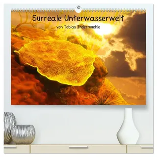 Surreale Unterwasserwelt (hochwertiger Premium Wandkalender 2026 DIN A2 quer), Kunstdruck in Hochglanz: Ein Unterwassertraum: die Sonne und Korallen ... surreale Unterwasserwelt. (CALVENDO Kunst)