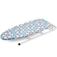 Duwee Bügelbrett Kleines mit Bügeleisenablage,Tischbügelbrett mit hitzebeständigem Bezug,kompaktes und leichtes Design,weiß,32x82cm