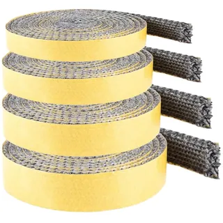 Selbstklebendes Kamin Dichtband, Ofendichtband 2m, Ofenrohr, Kamintür, Schornsteinverlängerung, Kaminscheiben Dichtung, Hitzebeständiger Ofendichtschnur, Kamine & Öfen Zubehör​ (2mm x 15mm)