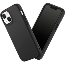 RHINOSHIELD Case kompatibel mit [iPhone 13 Mini] | SolidSuit - Stoßdämpfende & schlanke Schutzhülle mit Premium Finish - 3.5 Meter Fallschutz - Austauschbare Kamera-Ringe - Klassik Schwarz