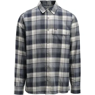 Lundhags Herren Järpen Plaid Flanellhemd Dark Sky blue L