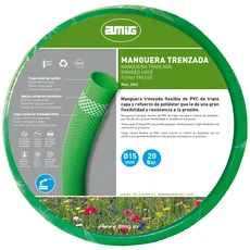 Amig - Gartenschlauch | 25 Meter | Ø15 mm | Flexibel | Geflochten | PVC | Farbe Grün
