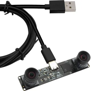Svpro USB Kamera Mit Zwei Objektiven 1080P 60fps Hochgeschwindigkeits UVC Industriekamera Board Synchronisation PC, Lightburn Fernglas Lasergravur Kameraboard für 3D VR Biometrie