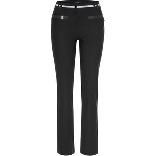 Stoffhose NAVIGAZIONE "NAVIGAZIONE Stretchhose", Damen, Gr. 52, N-Gr, schwarz, Obermaterial: 74% Viskose CV. 22% Polyamid PA. 4% Elasthan EL., uni, regular fit, Hosen Stoffhose, mit angerauter Innenseite