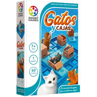 SmartGames – Katzen und Boxen | Reise-Brettspiele | Puzzle | Spielzeug 60 Herausforderungen | für Kinder von 7 Jahren