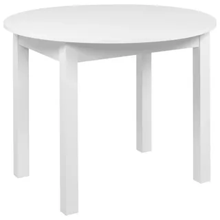 P & B Esstisch , Weiß , Holzwerkstoff , rund , eckig , 100x75x100 cm , ausziehbar , Esszimmer, Esstische, Esstische ausziehbar