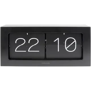 Karlsson Wand-/Tischuhr Boxed - Flip XL - 37x17,5x9cm - Stahl - Standuhr - Tisch Uhr
