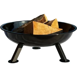 Feuerschale aus schwarzem Stahl, Durchmesser 57 cm