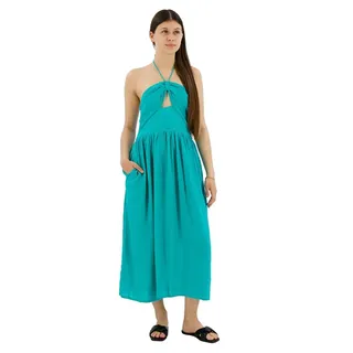 Superdry Cut Out ärmelloses Midikleid - Tropical Green - XL