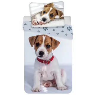 Jerry Fabrics Bettwäsche-Set Puppy 03 140x200 cm Bettdecke + 70x90 cm Kissenbezug