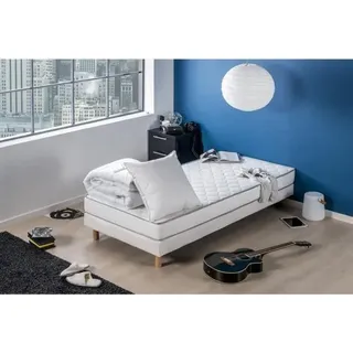 Matratzen Set 90x190 cm, Schaumstoff, 16 cm Dicke, Fest, Inklusive Bettdecke 140x200 cm und Kissen 60x60 cm