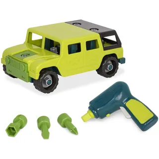 Battat - Mitnahme 4x4 - Konstruktionsspielzeug für Kleinkinder, Kinder - Entwicklungsförderndes Spielzeug Fahrzeugbausatz - LKW mit Schraubenzieher und Werkzeug zerlegen - Mitnahme 4x4-3 Jahre +