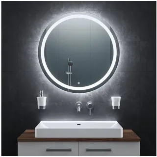 bringer-germany Bringer Badspiegel mit Beleuchtung Rund - BRRS203) - 80 cm