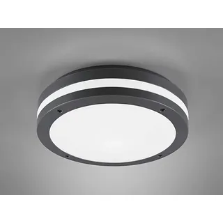 LED Außenleuchte Anthrazit rund Deckenlampen Wandlampen Gartenlampen mit Strom - Schwarz