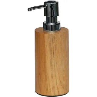 Wogeka - Seifenspender - im modernen Style aus Marmor Stein Holz als Geschenk-Idee zu Weihnachten Geburtstag Dekoration Badezimmer (09 Holz (Höhe 18cm))