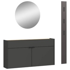 Bild von Garderobe »Ameca«, (Set, 3 St.), mit Mehrzweckschrank, Spiegel und Garderobenpaneel, geringe Tiefe, grau