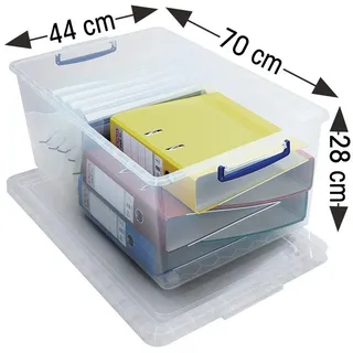 Really Useful Box Aufbewahrungsbox 44 x 68,5 x 28,7 cm 3-tlg. transparent