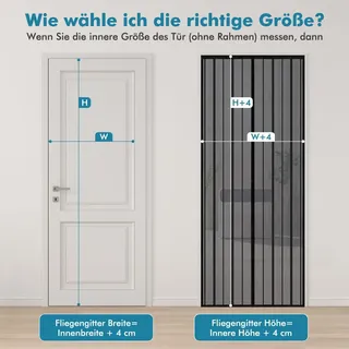 Sekey Fliegengitter Tür Sekey 90 x 210 cm Schwarz