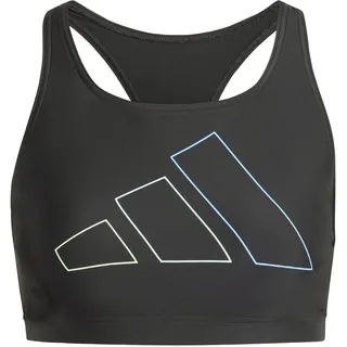 adidas Damen Big Bars Bikini Top, Black, XS