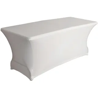 Perel Tischdecke Spanntischdecke 180 x 75 x 74 cm Weiß
