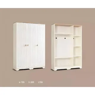 Kinderzimmer Etagenbett Hochbett Set Schreibtisch Kleiderschrank 3tlg. Zimmer - Weiß