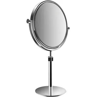 EMCO pure Standspiegel, höhenverstellbar, Durchmesser 201 mm, 3-fach Vergrößerung, chrom, 109400119