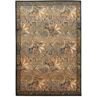 THEKO Gabiro 739 Kurzflorteppich 40 x 60 cm Grün/Goldfarben