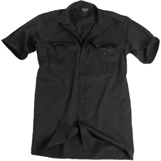 Mil-Tec Dienst, Hemd kurzarm - Schwarz - 3XL