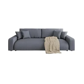 s-style möbel Bigsofa Emma Grau Cord , Textil , Echtholz,Buche, Birke , Füllung: Silikon,Silikon,Polyetherschaumkern , 234x78x122 cm , Blauer Engel, FSC Mix, Oeko-Tex®, Hergestellt in Europa , Wohnzimmer, Sofas & Couches, Sofas, Bigsofas