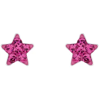 Amor Ohrstecker AMOR Stern pink Silber 925