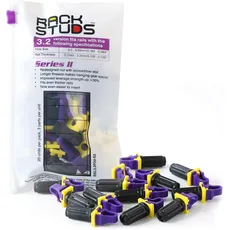 Rackstuds P20 Rackmontage Lösung Serie II - Keine Käfigmuttern mehr! 20er-Pack, violett, 3,2 mm/0,126"-Version