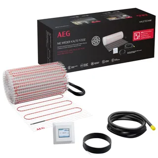 AEG Turbo Thermo Boden TBS TC 200/2 Set Plus, elektrische Fußbodenheizung, Komplettset 2 m2, 200 W/m2, weiß