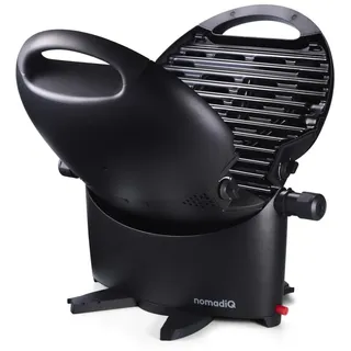 NOMADIQ BBQ Camping | Tischgrill | Compact | 2 Brenner | gasgrill camping | gasgrill balkon Wohnmobil | grillplatte, portable, outdoor, barbecue, outdoor kocher