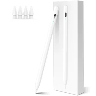 Stift für iPad Apple (2018-2025)–Hochpräzise, 2X Schnellladung, 3 LED-Anzeige, Handballenabweisung, Magnetisch, Stylus Pencil für iPad 11/10/9/8/7/6, Air 3/4/5/M2/M3, Pro 12.9/M4/11/13, Mini 5/6/7
