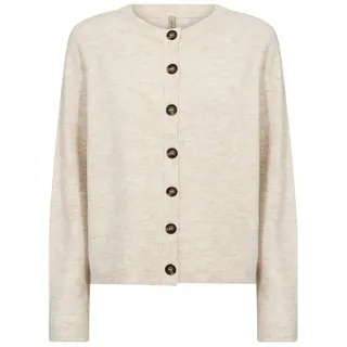 Soyaconcept Damen Strickjacke SC-Orlean, Cardigan, Langarm, Rundhals, Cream, L - L