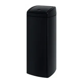 Brabantia Abfalleimer Touch Bin, 25 Liter , Praktischer Abfallbehälter im eleganten Design, Farbe: Matt Black