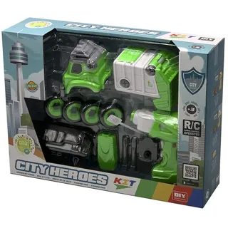 Tachan - Müllwagen mit Sound und Elektromontage, Funksteuerung, Grün (CPA 7838041M)