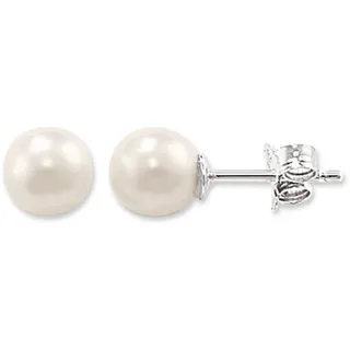 Thomas Sabo Ohrstecker Perlenohrstecker Klein Silber H1430-028-14 weiß