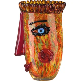 Casablanca by Gilde Tischvase »Punky«, (1 St.), dekorative Vase aus Glas, Blumenvase, orange