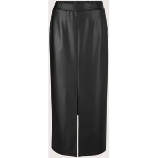 MADELEINE Midirock "Lederrock Eleganter Rock aus Leder-Imitat" Lederimitat, schwarz
