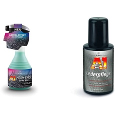 Dr. Wack – A1 HIGH END Spray Wax, 500 ml I Premium Auto-Wachs für monatelangen Lackschutz & Glanz I Für alle Lacke geeignet I Hochwertige Autopflege & 2510 Leder-Pflege