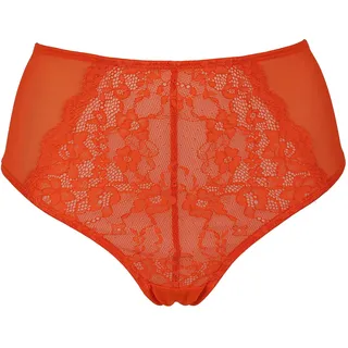 After Eden D-cup & up Panty »BO«, mit floraler Spitzenverzierung, orange