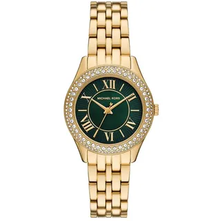Michael Kors Harlowe Watch für Damen, Quarz-Dreizeigerwerk mit Edelstahl- oder Lederarmband