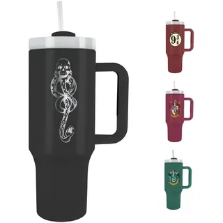 Pyramid International - Tumbler Harry potter - The dark arts - Isothermischer Becher mit Strohhalm und Griff - 1.2L - Heiße und kalte Thermoskanne, Farbig