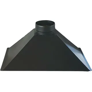 Grillhaube B 78 x T 53,5 x H 31 cm Rauchabzug Ø 25 cm - Schwarz