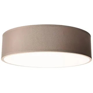 einlicht Deckenleuchte Fabric für 2x E27, Ø38cm, Taupe, Stoffschrim