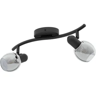 EGLO Pollica 2 flg. schwarz Stahl und Glas
